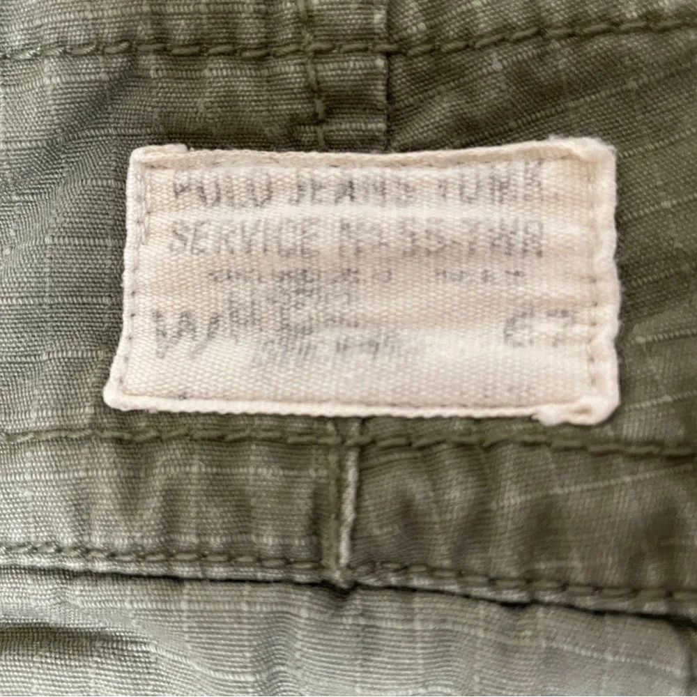 POLO Jeans Co. Ralph Lauren Cargo Shorts Men's 36 Green Ripstop Fatigue Utility